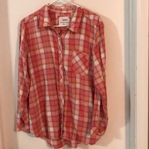 XL Long sleeve pink/peach flannel